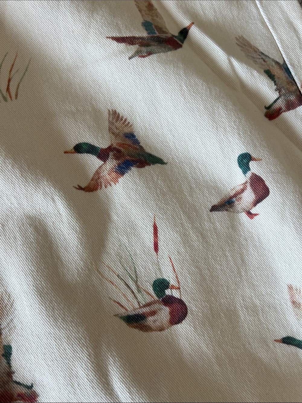 NWT SOLD OUT Viral Western Style Mallard Duck Print Cuffed Hem Jeans Pants - Picture 8 of 10